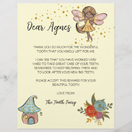 Tooth Fairy Letter, persoonlijke tand Fairy Kaart