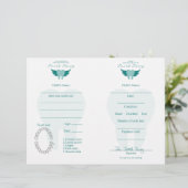 Tooth Fairy Letter & Receipt Blauwgroen (Staand voorkant)