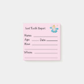 Tooth Fairy Lost Tooth Report Kinder Post-it Notes (Voorkant)