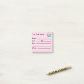 Tooth Fairy Lost Tooth Report Kinder Post-it Notes (Op bureau)