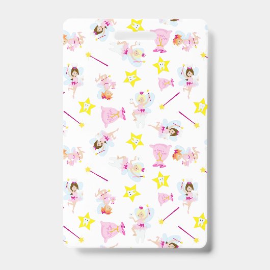  Tooth Fairy Magic Wand White Teeth Badge (Voorkant)