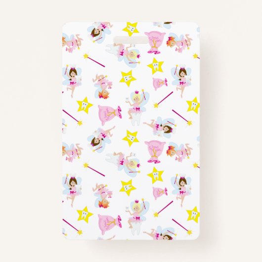  Tooth Fairy Magic Wand White Teeth Badge (Voorkant)