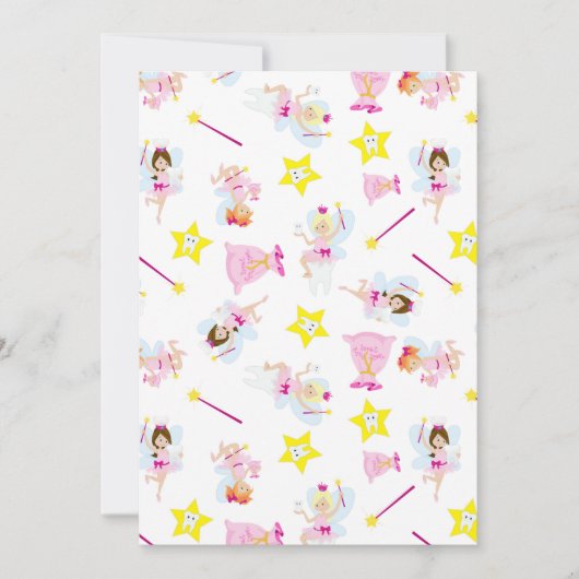  Tooth Fairy Magic Wand White Teeth Bedankkaart (Voorkant)