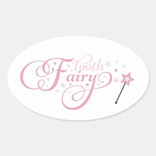 Tooth Fairy Ovale Sticker (Voorkant)