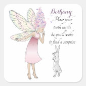 Tooth Fairy Poem Kinder gepersonaliseerde label (Voorkant)