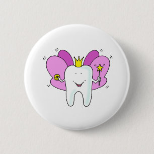 Tooth Fairy Princess Gefeliciteerd Ronde Button 5,7 Cm