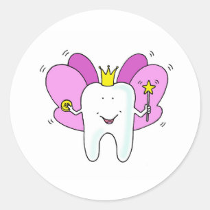 Tooth Fairy Princess Gefeliciteerd Ronde Sticker