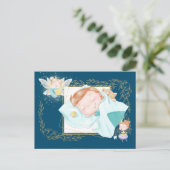Tooth fairy | prinses met gouden tandenmunt briefkaart (Staand voorkant)