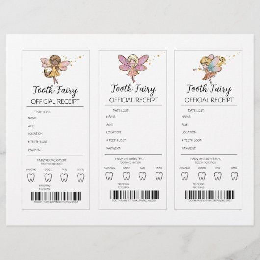 Tooth Fairy Receipt (Voorkant)
