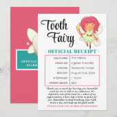 Tooth Fairy Receipt Tooth Loth Certificate Kaart (Voorkant / Achterkant)