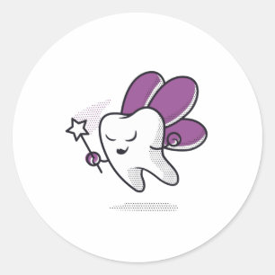 Tooth fairy ronde sticker