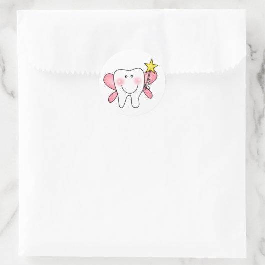 Tooth Fairy Ronde Sticker (Tas)