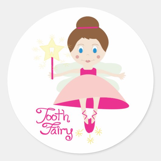 Tooth Fairy Ronde Sticker (Voorkant)