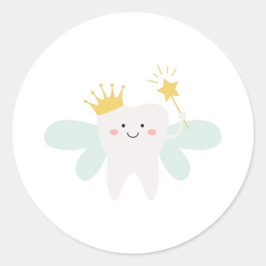 Tooth Fairy Ronde Sticker (Voorkant)