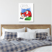 Tooth Fairy Santa Funny-kerstCartoon Canvas Afdruk (Insitu (Slaapkamer))
