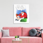 Tooth Fairy Santa Funny-kerstCartoon Canvas Afdruk (Insitu (Woonkamer))