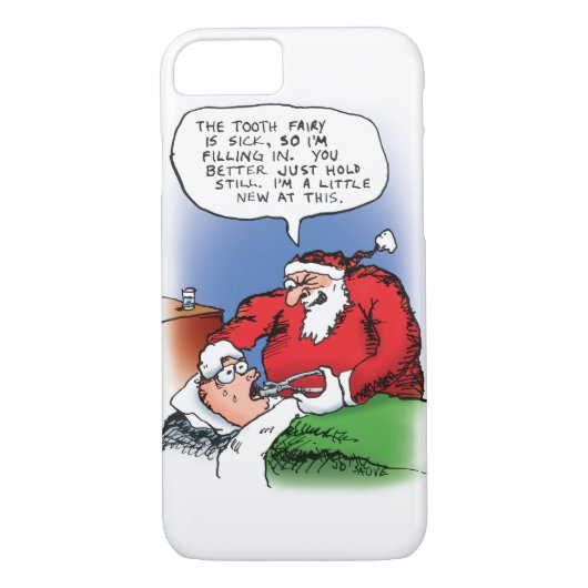 Tooth Fairy Santa Funny-kerstCartoon Case-Mate iPhone Case (Achterkant)
