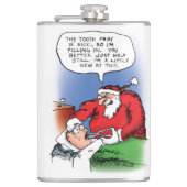 Tooth Fairy Santa Funny-kerstCartoon Heupfles (Voorkant)