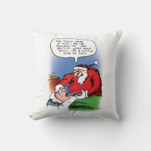 Tooth Fairy Santa Funny-kerstCartoon Kussen