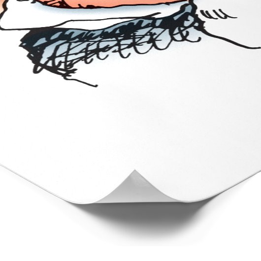 Tooth Fairy Santa Funny-kerstCartoon Poster (Hoek)