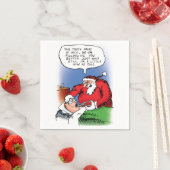 Tooth Fairy Santa Funny-kerstCartoon Servet (Insitu)