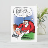 Tooth Fairy Santa Holiday Uitnodiging (Staand voorkant)