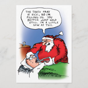 Tooth Fairy Santa Holiday Uitnodiging