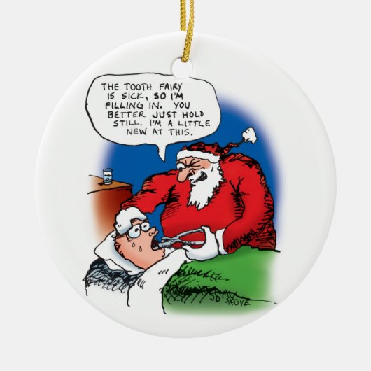 Tooth Fairy Santa Ornament (Voorkant)