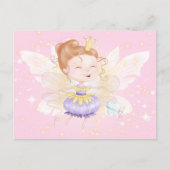 Tooth fairy | schattige prinses met tandroze tand briefkaart (Voorkant)