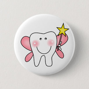 Tooth Fairy Tshirts en Gifts Ronde Button 5,7 Cm