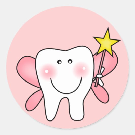 Tooth Fairy Tshirts en Gifts Ronde Sticker (Voorkant)