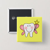 Tooth Fairy Tshirts en Gifts Vierkante Button 5,1 Cm (Voorkant /achterkant)