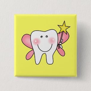 Tooth Fairy Tshirts en Gifts Vierkante Button 5,1 Cm