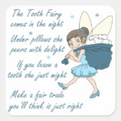 Tooth Fairy Vierkante Sticker (Voorkant)