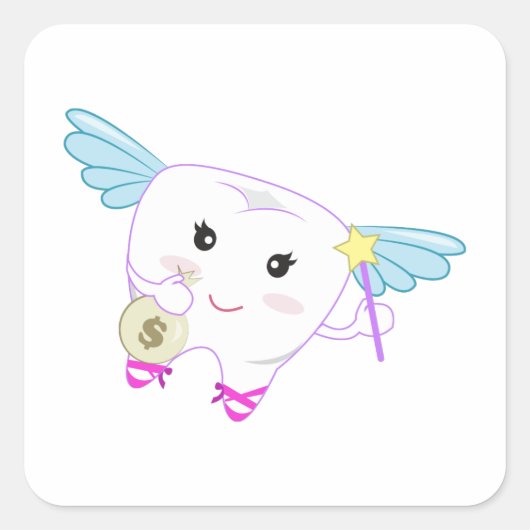 Tooth Fairy Vierkante Sticker (Voorkant)