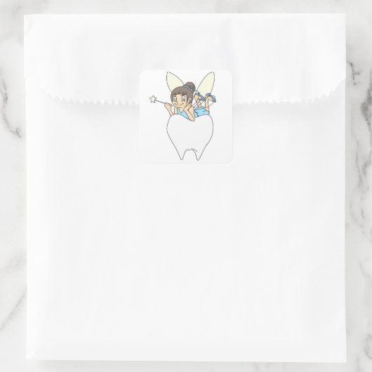 Tooth Fairy Vierkante Sticker (Tas)