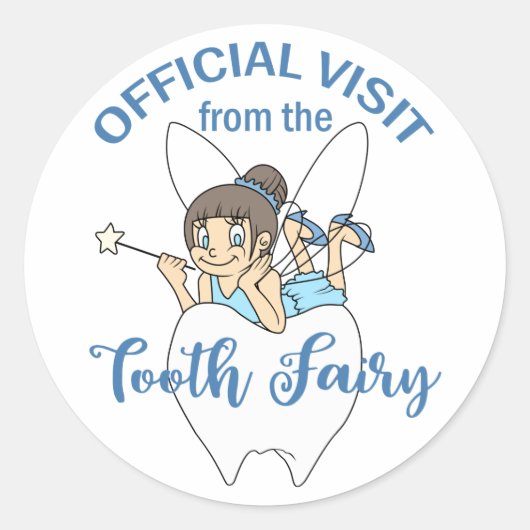 Tooth Fairy Visit Ronde Sticker (Voorkant)