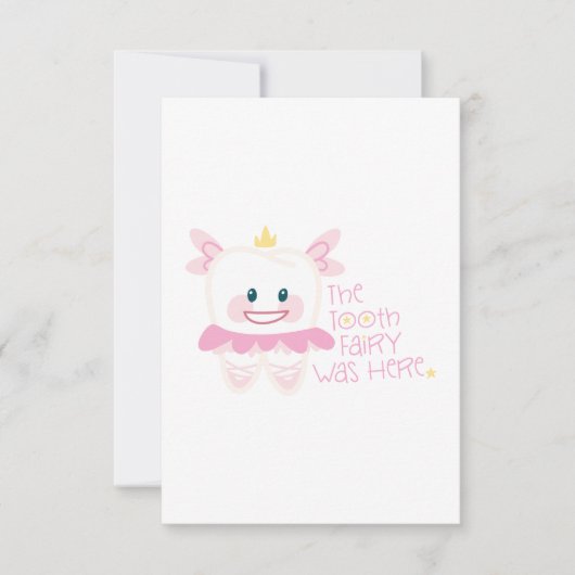 Tooth Fairy was hier Bedankkaart (Voorkant)