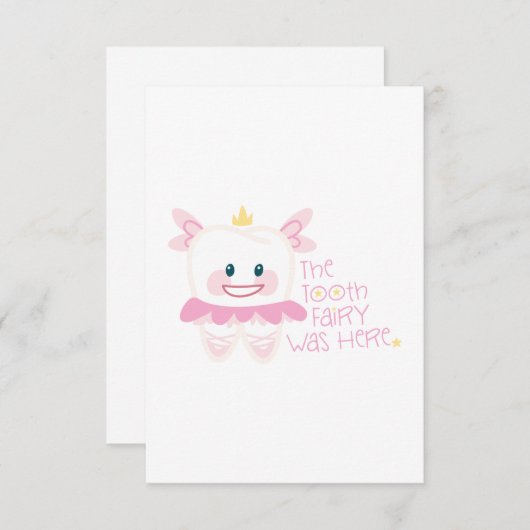 Tooth Fairy was hier Bedankkaart (Voorkant / Achterkant)