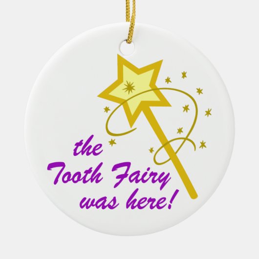 Tooth Fairy was hier Keramisch Ornament (Voorkant)