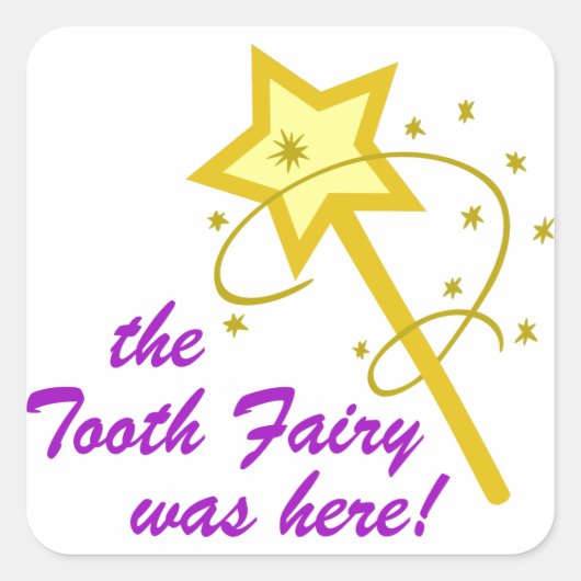 Tooth Fairy was hier Vierkante Sticker (Voorkant)