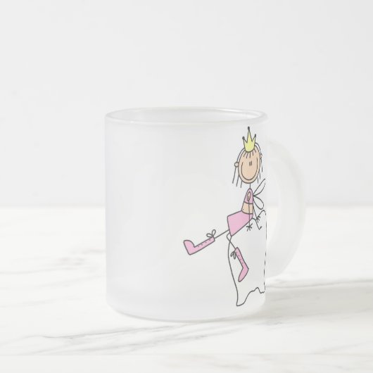 Tooth Fairy zit op een tand-Mok Matglas Koffiemok (Voorkant rechts)