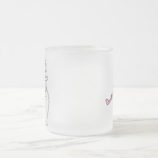 Tooth Fairy zit op een tand-Mok Matglas Koffiemok (Center)