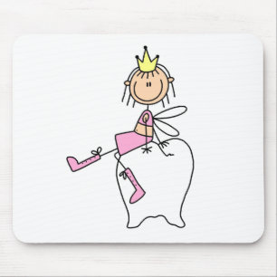 Tooth Fairy zit op een tooth Mousepad Muismat