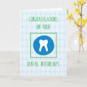 Tooth feliciteert tandheelkundig interieur voor gr kaart (Gele Bloem)