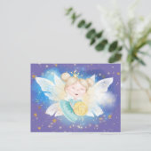 Tooth firy Letter prinses met gouden sterren Briefkaart (Staand voorkant)