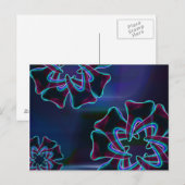 Tooth Flower Design Blue Dental Art Briefkaart (Voorkant / Achterkant)