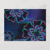 Tooth Flower Design Blue Dental Art Briefkaart (Voorkant)
