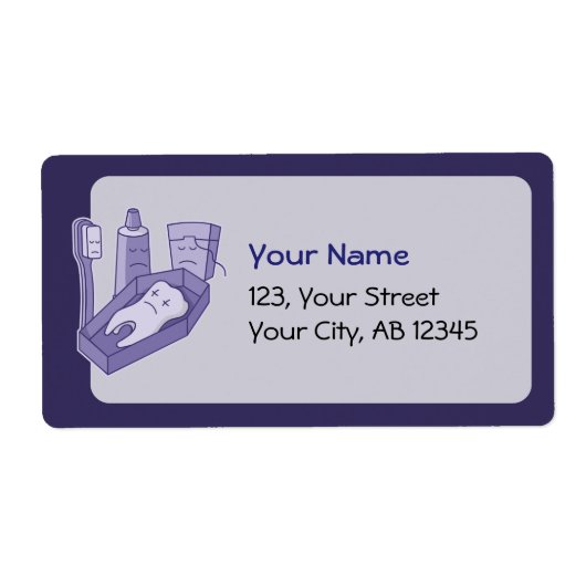 Tooth Funeral Etiket (Voorkant)