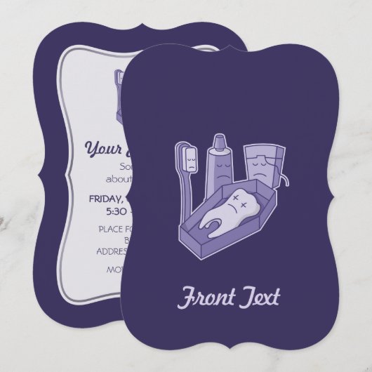Tooth Funeral Kaart (Voorkant / Achterkant)